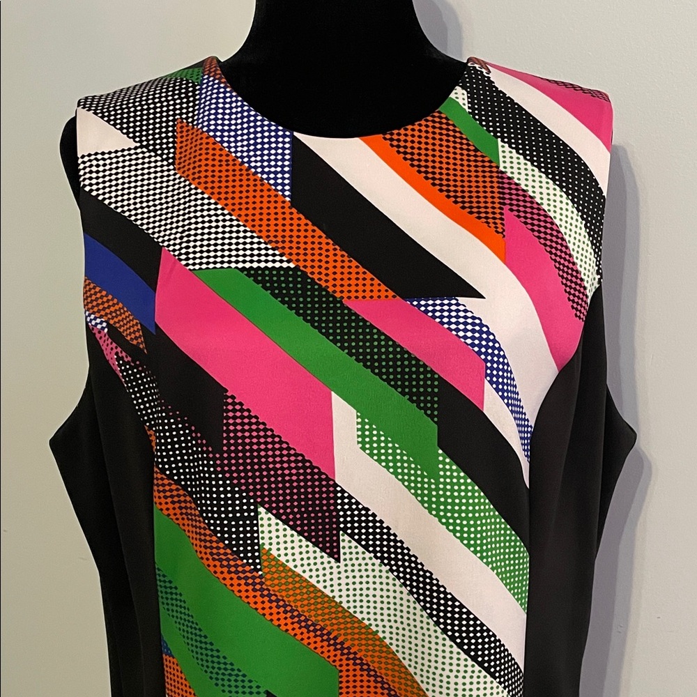 Calvin Klein Multicolor Geometric Pattern Dress - Picture 2 of 7